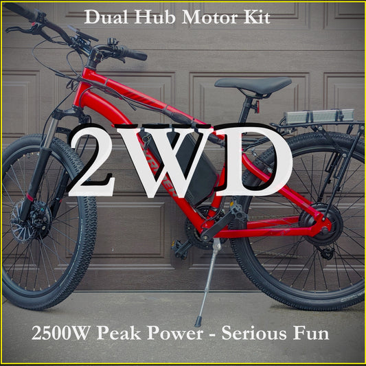 Two Wheel Drive - Dual Motor Setup - 2 x 500W Motors - 2500W Peak!
