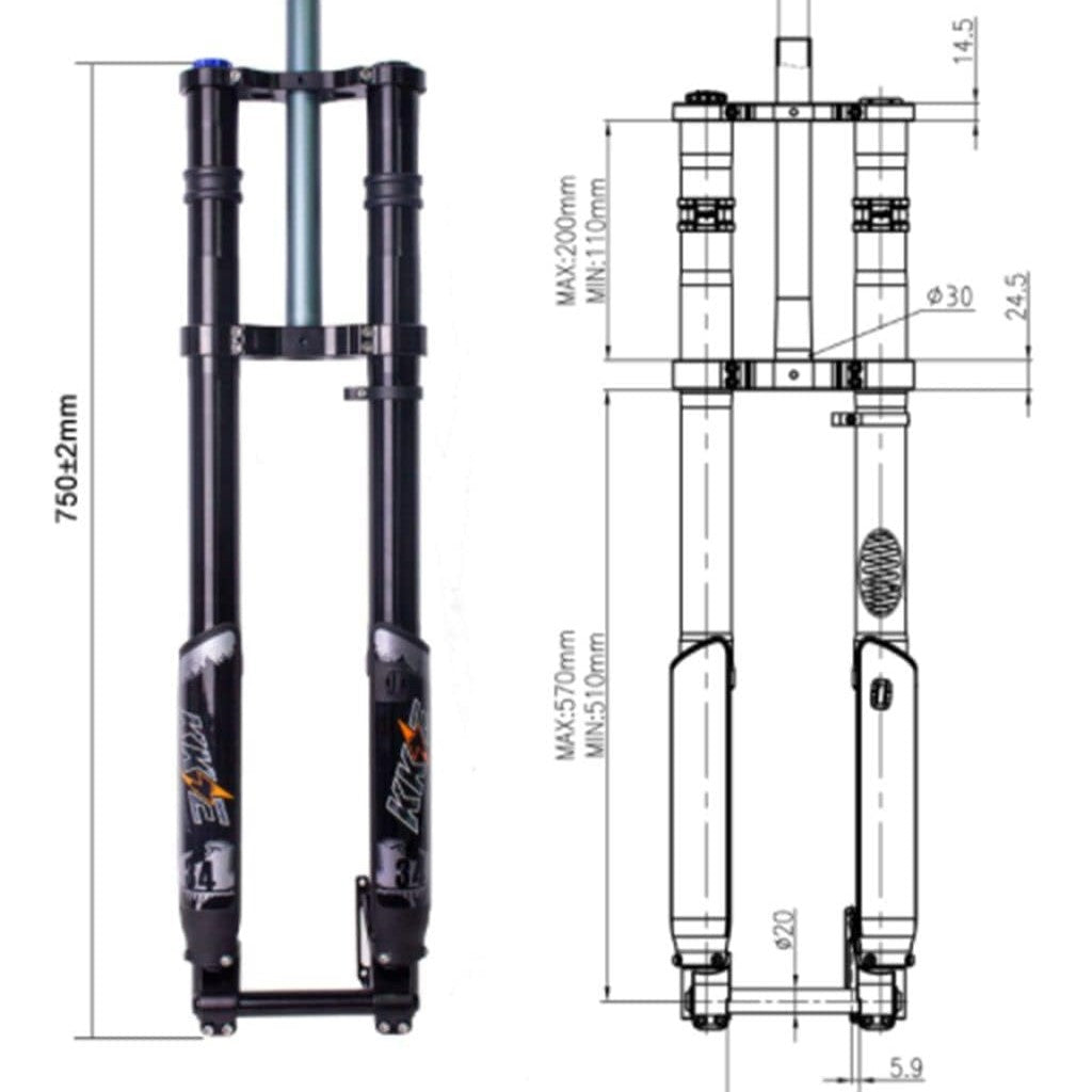 KKE Inverted Fork - Stealth Enduro