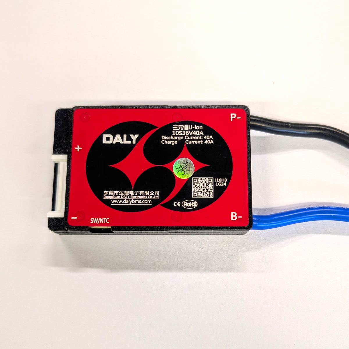 BMS - DALY 10S 40A Lithium Ion - 36V with switch + temp probe