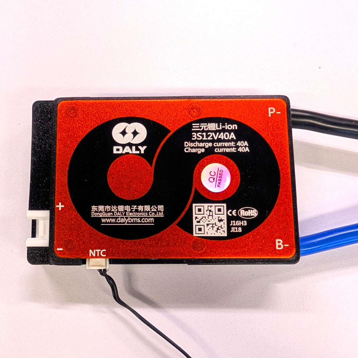 BMS - DALY 3S 40A Lithium Ion - 12V with temp probe