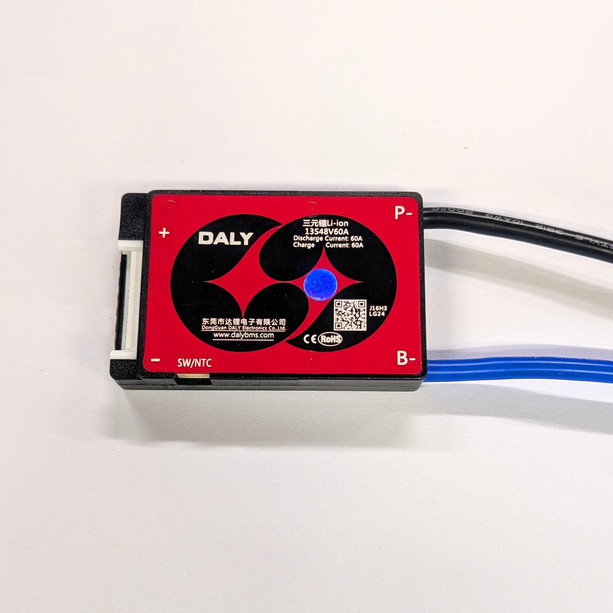 BMS - DALY 13S 60A Lithium Ion - 48V with Temp Probe + Switch Wires