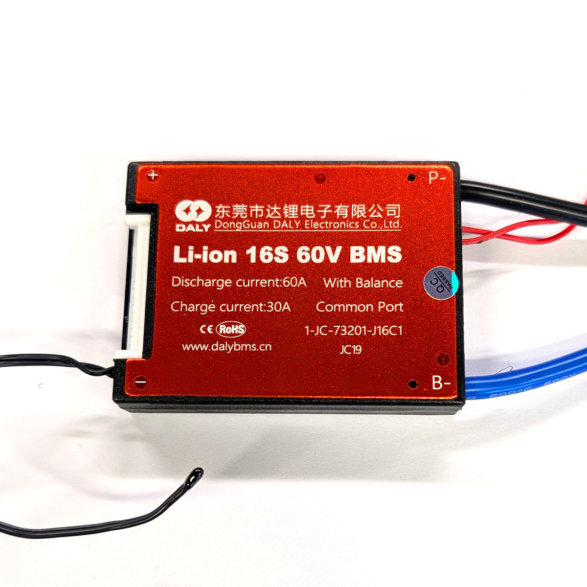 BMS - DALY 16S 60A Lithium Ion - 60V with Temp Probe + Switch Wires