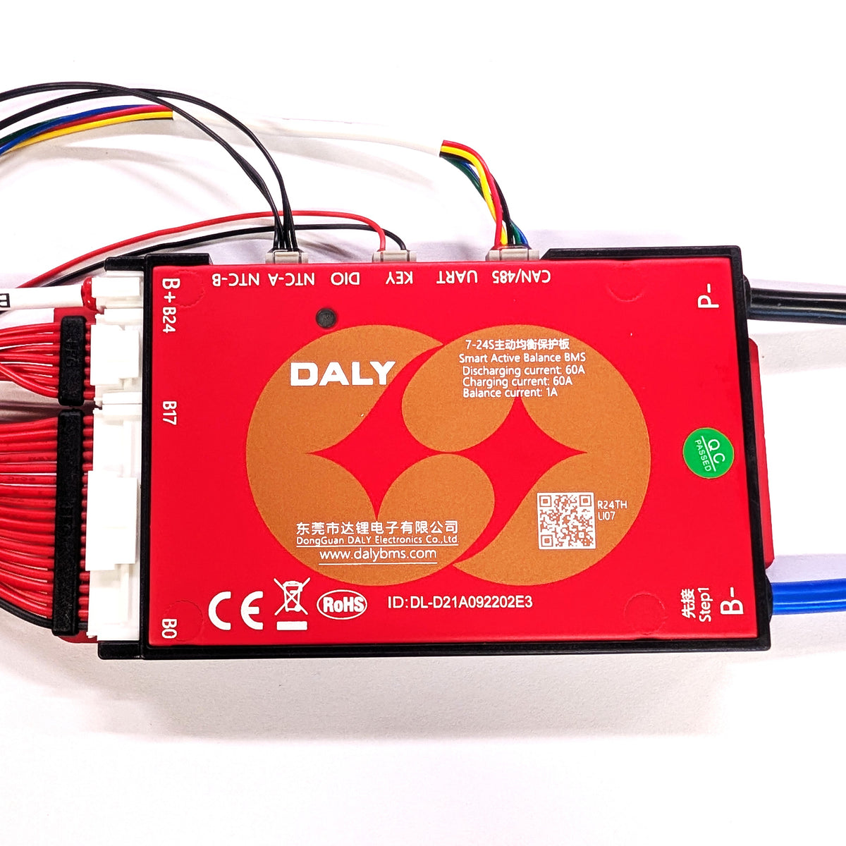 Smart BMS - DALY 7S-24S 60A Lithium Ion - Bluetooth and High Balance Current