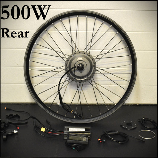 500W Rear (Freewheel) Geared Hub Motor Kit