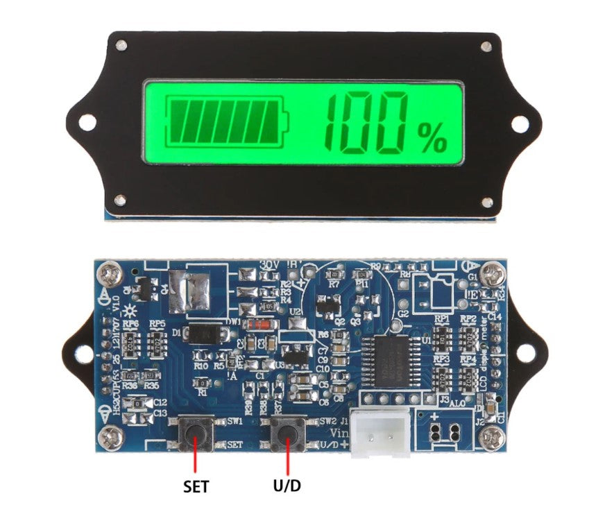 Battery Components Display Battery Display - Miniature - Up to 14S Adjustable – AffordableEbikes.ca