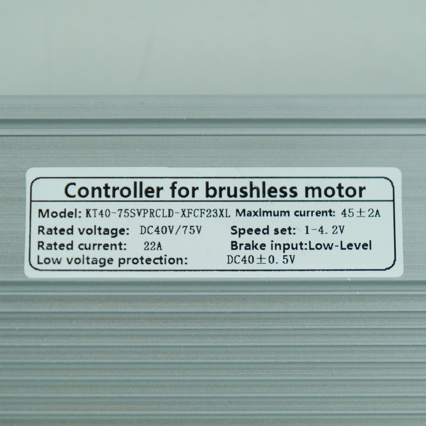 OUT OF STOCK - KT 45A 40-75 Sine Wave WP Brushless Motor Controller (48-60V compatible)