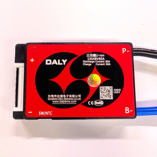 BMS - DALY 13S 60A Lithium Ion - 48V with Temp Probe + Switch Wires