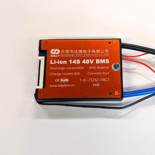 BMS - DALY 14S 60A Lithium Ion - 52V with Temp Probe + Switch Wires
