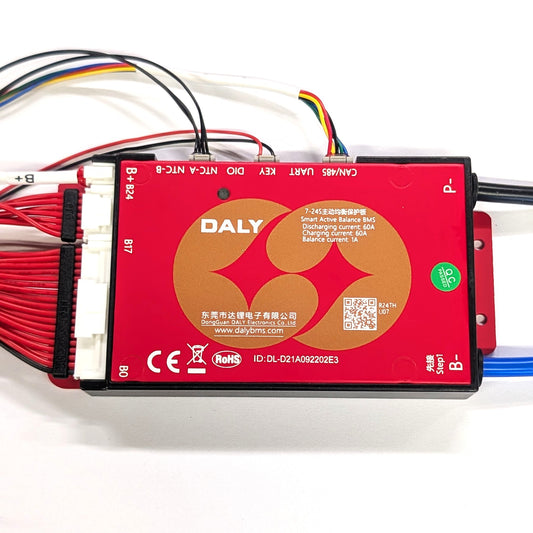Smart BMS - DALY 7S-24S 60A Lithium Ion - Bluetooth and High Balance Current