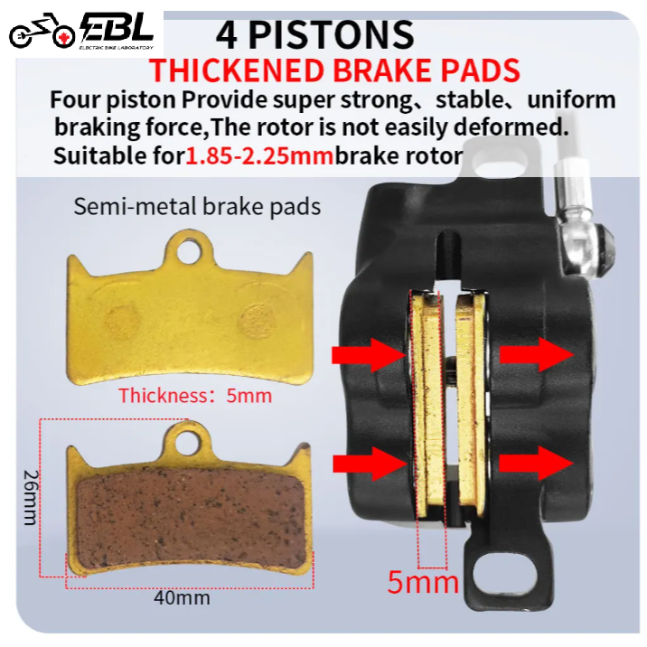 NEW - Hydraulic Brakes - Zoom HB893E - 4 Piston High Performance