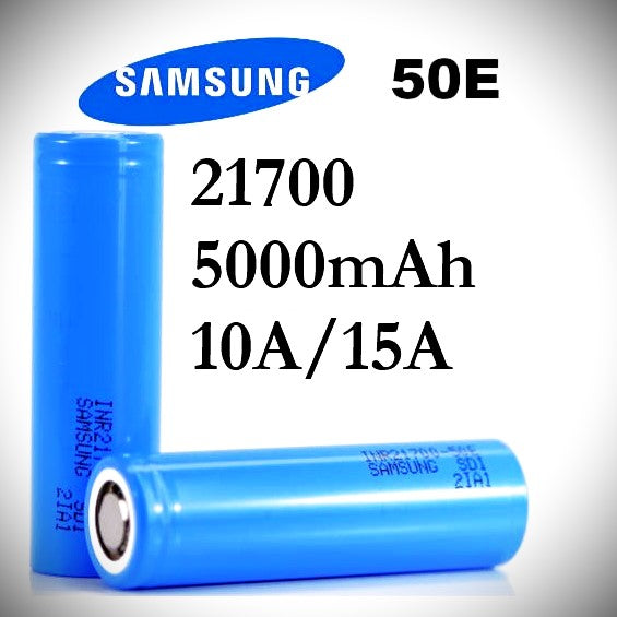 Samsung 50E 21700 Cell - 5000mah 10A / 15A