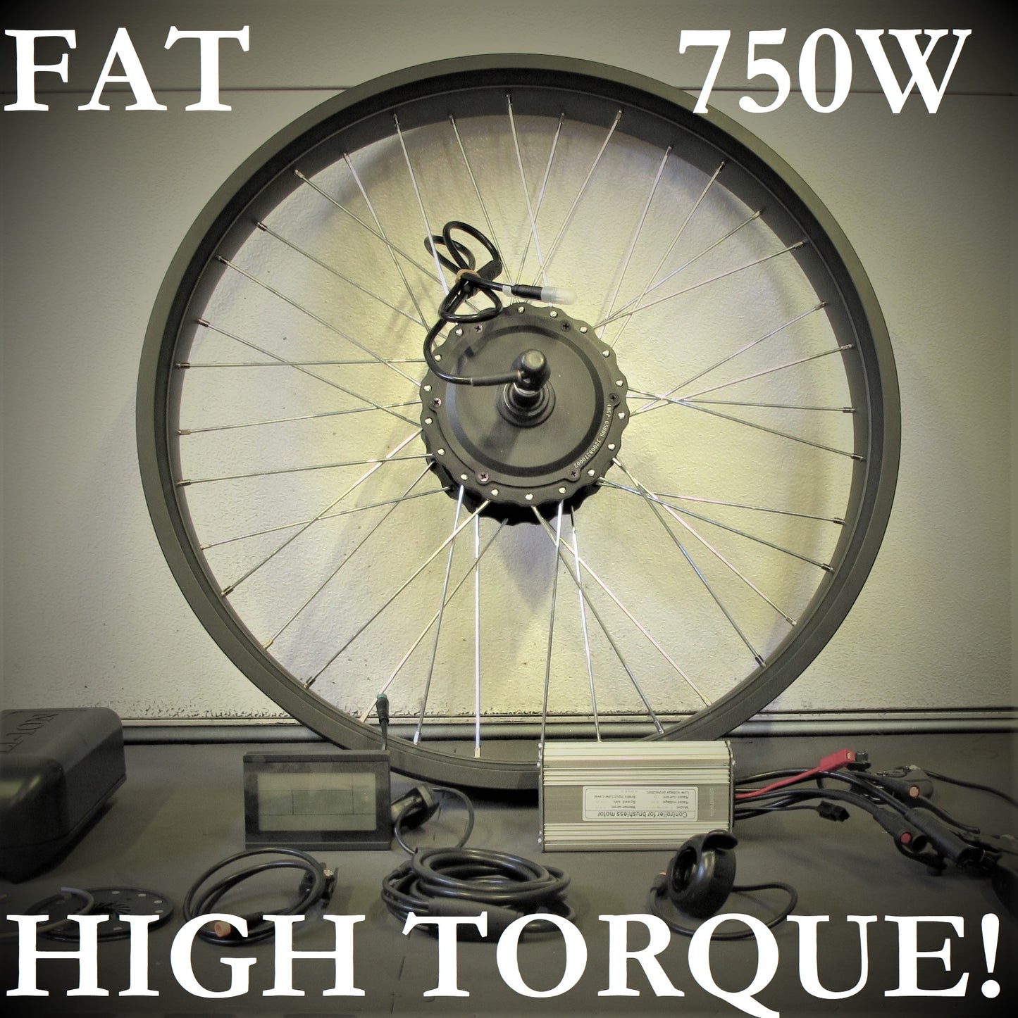 26’’ Rear Fat Wheel Electric Motor Kit  500W Geared Hub