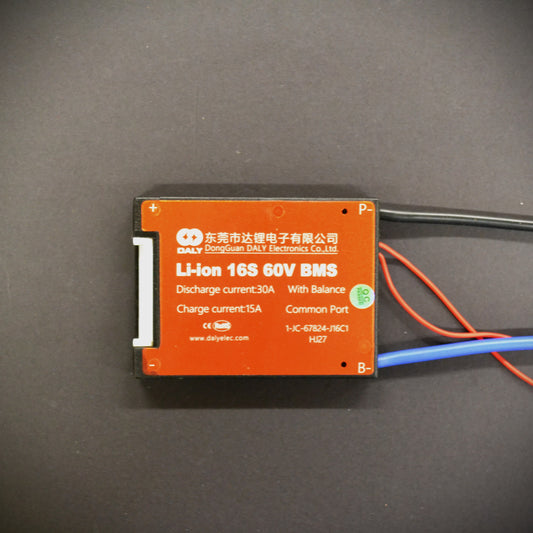 16S 30A - 60V BMS DALY avec fils de commutation