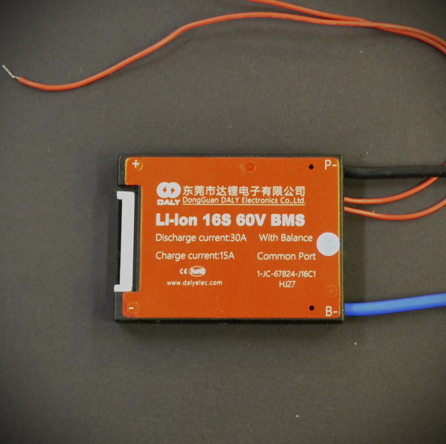 16S 30A - 60V BMS DALY w Switch Wires