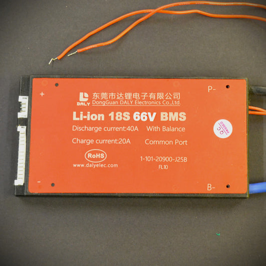 18S 40A - 66V DALY BMS w Switch Wire